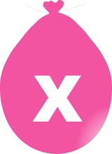 Balónek písmeno X růžové