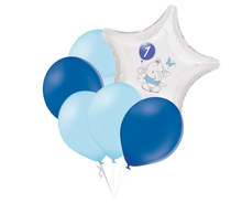Set 1.narozeniny modrý slon hvězda foliový balónek