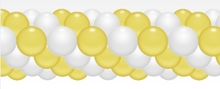 Balónková girlanda žluto-bílá 3 m