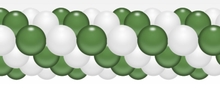 Balónková girlanda tmavězeleno-bílé 3 m 