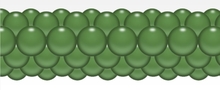 Balónková girlanda tmavě zelená 3 m 