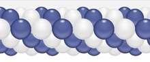 Balónková girlanda modrá chrpa - bílá 3 m  