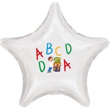 Balónek hvězda kostky s abecedou