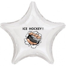 Balónek hvězda Ice Hockey puk