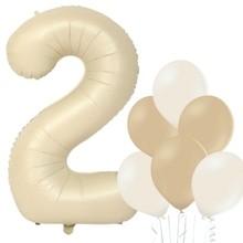 Balónek číslo 2 krémový 66 cm