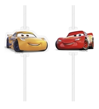 Cars papírové slámky na pití 4 ks