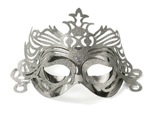 Maska stříbrná s ornamentem